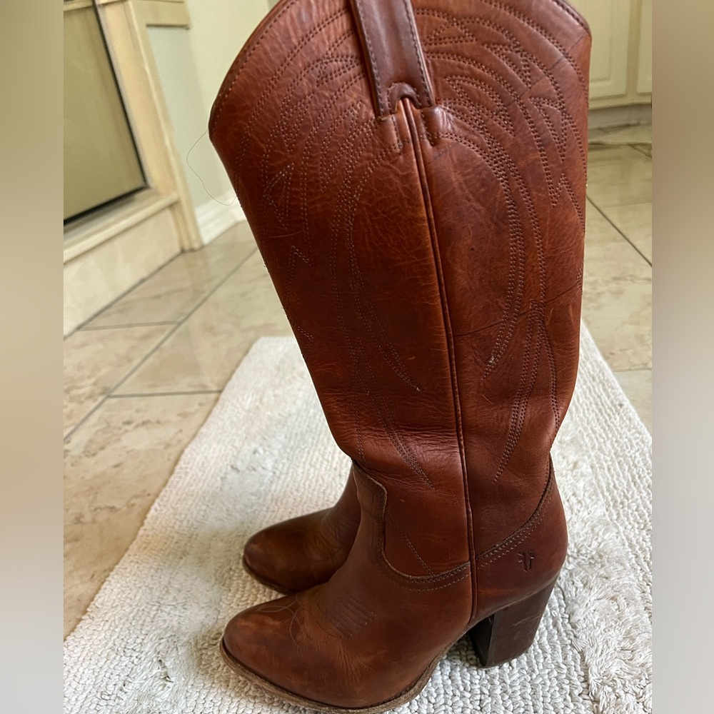Frye Women's Brown Heeled Boots - Picture 4 of 8